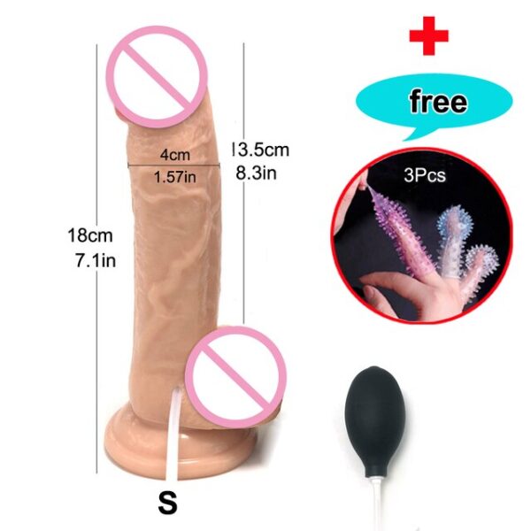 Silicone Realistic Ejaculating Dildo for Women Lifelike Squirting Dildo  with Suction Cup Huge Dildo for Sex Adult Toys