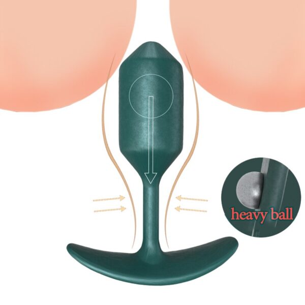 Anal Training Silicone Anal Plug Stainless Steel Ball Built-In Sex Toys Butt Plug Small  Massager For Men  Tightening