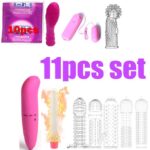 13pcs set Extensions condom  Sleeve Male Enlargement for Men Delay Spray Massager Cock Ring Cover Adult Sex Toys