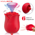 ZZOOI Powerful 10 Speed Vibrator Women  Nipple Sucking Rose Shape Oral Sex Licking Tongue Clitori Stimulation Erotic Toy Female (复制)