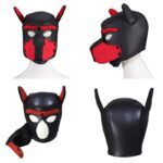 Puppy Play Dog Hood Mask Adjustable Neck Collar Cosplay Sex Toys For Men Women Bdsm  Pet Roleplay Party Masquerade Props