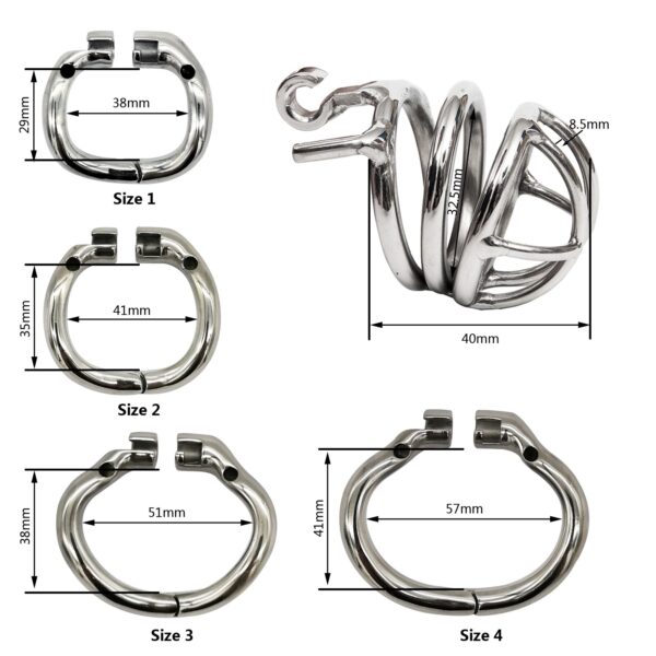 Ergonomic Stainless Steel Stealth Lock Male Chastity Device Cock Cage  Lock Cock Ring Chastity Belt S051